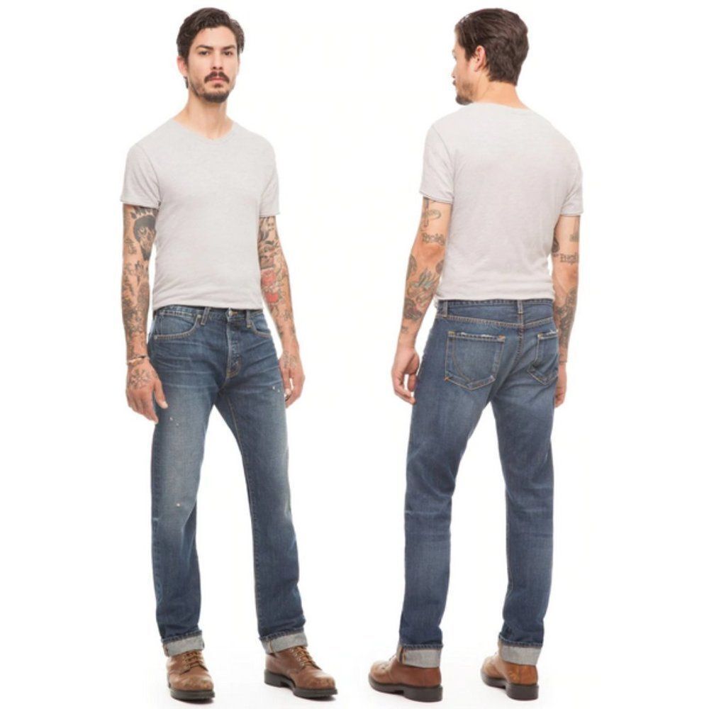 Paper Denim & Cloth Medium Rise Straight Leg Jeans